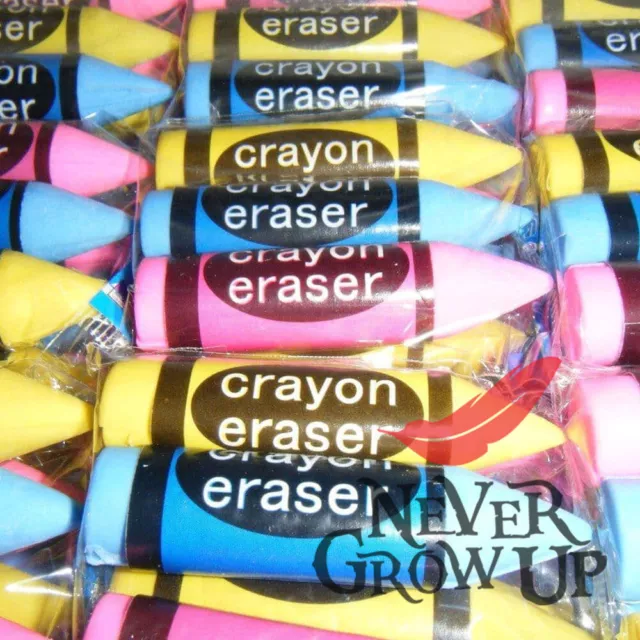 Party Bag Fillers Kids Fun Novelty School Stationery Erasers Crayon Rubbers