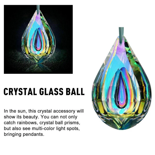 Ciondolo Sfera Vetro Arcobaleno Raccoglitore Sole Cristallo Chakra Crafts Pride Feng W0A9