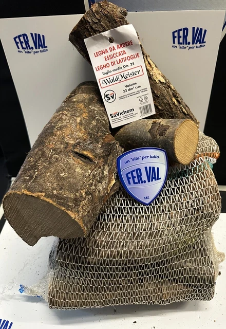 Legna Da Ardere Di Faggio - Tronchetti 25cm, Umidit&agrave; <20%, 20 Cartoni (300kg)