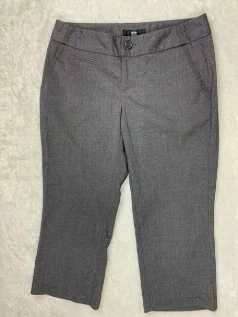 Mossimo Size 2 Womens Dress Pants Trousers Stretch Low Rise Gray Crop