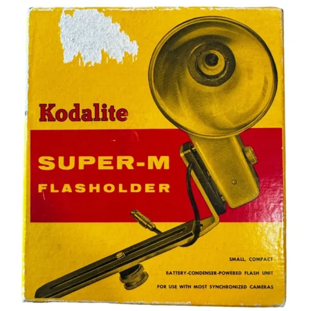 Kodak Vintage Kodalite Super-M Flasholder No 750 With Original Box Black