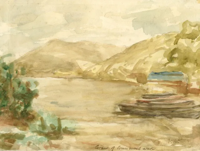 Vernon Wethered NEAC, Corner of Crummock Water,Lake District –c1920s watercolour