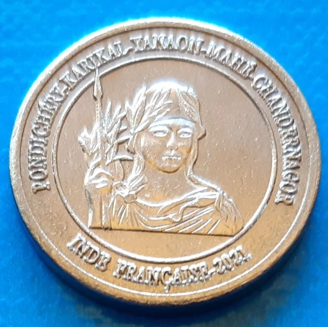French India Pondichéry ½ Anna 2021 UNC unusual coinage