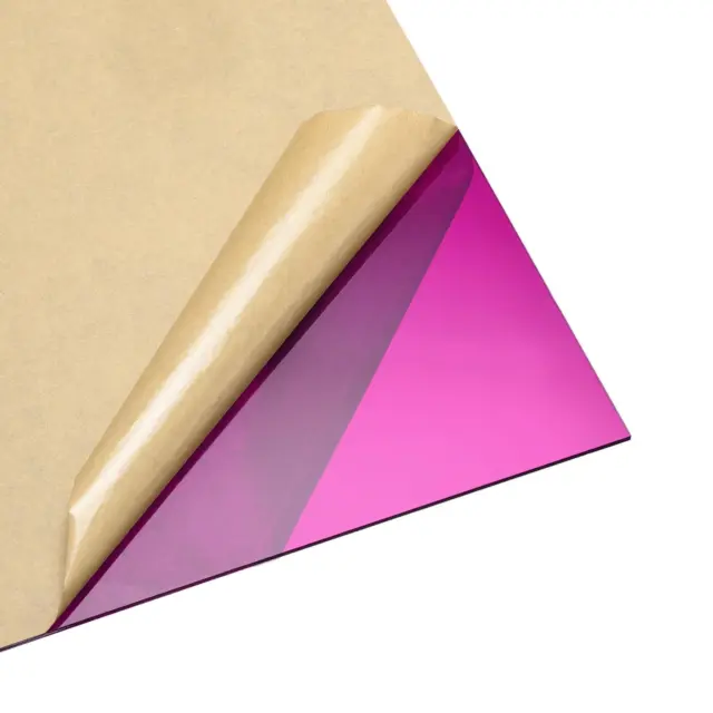 2uds Púrpura Transparente Fundido Acrílico Hoja, 12"x 12", 3mm Plástico PMMA