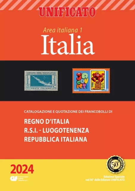 Catalogo francobolli ITALIA REGNO, RSI E ITALIA REPUBBLICA 2024 - Unificato