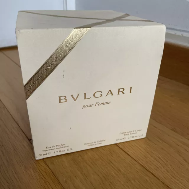 Coffret BVLGÂRî pour femme EDP EAU de parfum 50 ml lotion 75ml Ancien RARE 1990