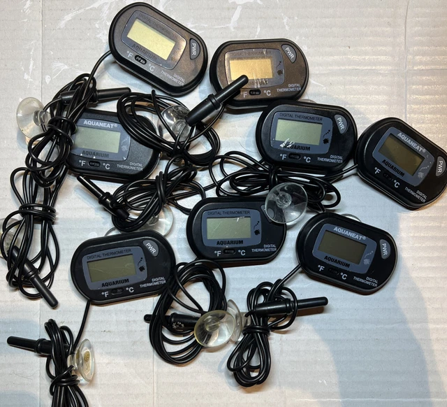 Aquarium, Marina Thermometer Suction Cups - Black Pack Of 9
