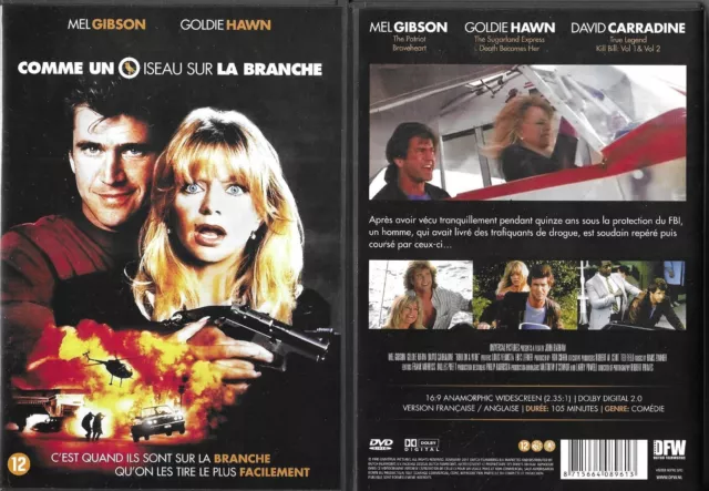 DVD - COMME UN OISEAU SUR LA avec MEL GIBSON, GOLDIE HAWN / COMME NEUF LIKE NEW