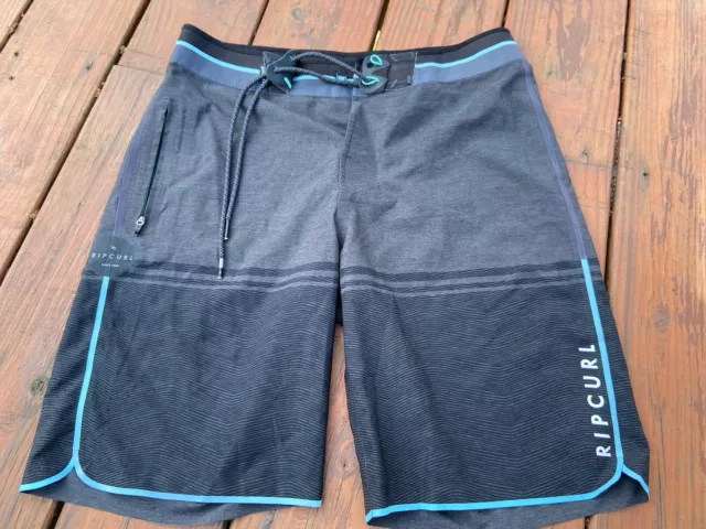 Rip Curl Black & Gray Mirage Ultimate Series Swimming Trunks Board Shorts SMALL
