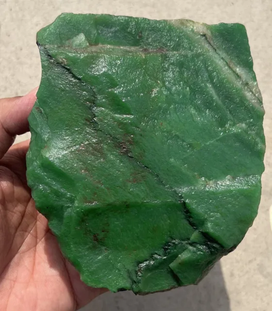 769 Grams Natural Green Jade Gemstone Rough, Raw African Jade For jewelry Making