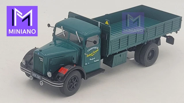 Miniature Berliet N°66 GDR 7 W Plateau Ridelles Transports Richaud 1948 - 1/43 Hachette