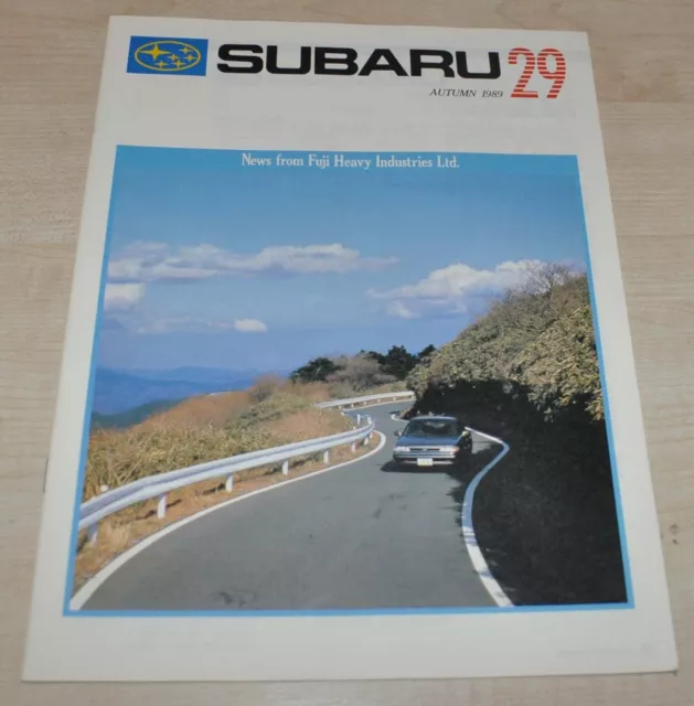 1989 Subaru 29 Magazine Fuji Heavy Industries Brochure Prospekt ENG