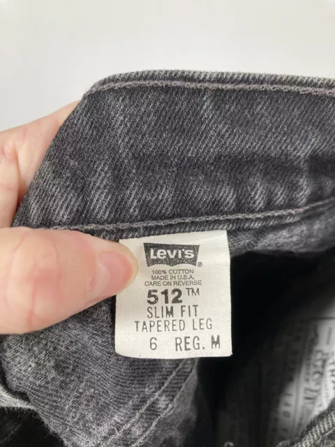 LEVI’S 512 SLIM TAPERED FIT Jeans - W24 L30 - Charcoal - Great ...