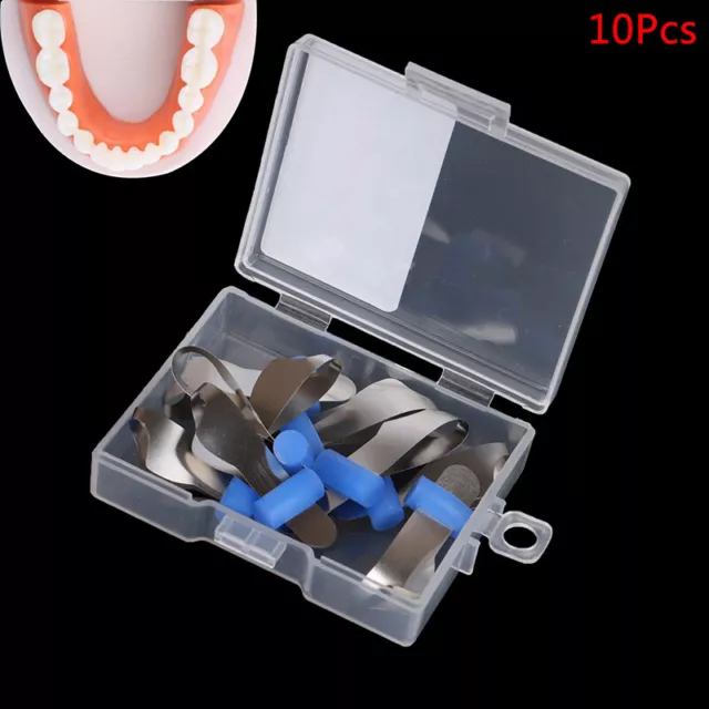 10Pcs Dental Twin Anterior Matrices Matrice Polyester Dentist Matrix Mater.Q1