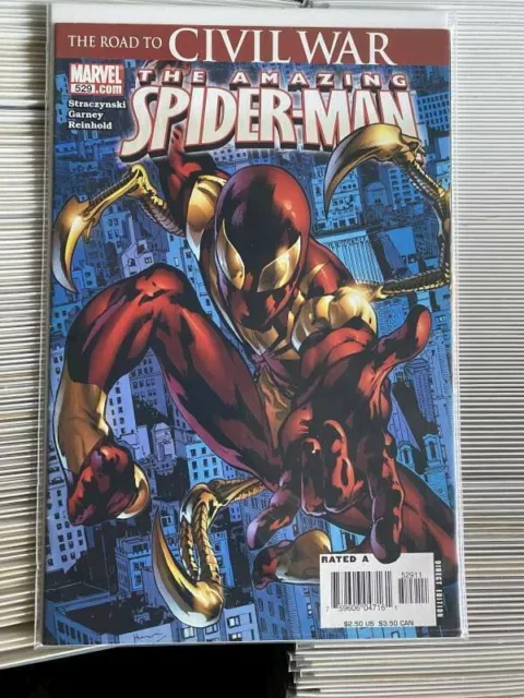 Amazing Spider-Man 529 1st Aplicación Hierro Araña Traje 1st Dibujo Guerra Civil