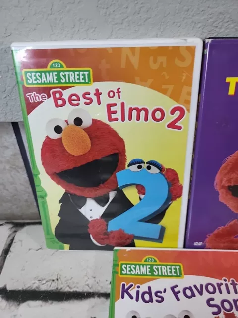 Sesame Street Elmo DVDs Lot of 3 3