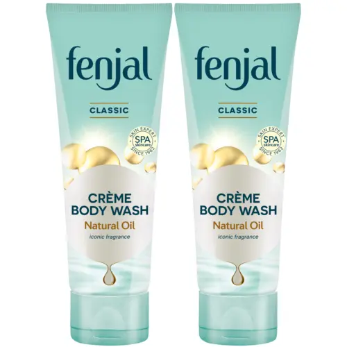2 X Fenjal Luxury Classic Skin Creme Body Wash Natural Oil 200ml !!!!