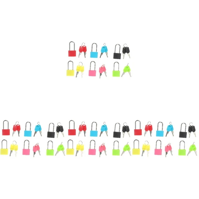 24 juegos de mini candado de colores con botones funda Diary Stationery