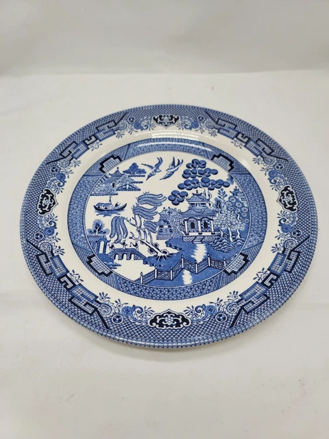 Churchill Blue Willow Plate 10.25" Made In Staffordshire England