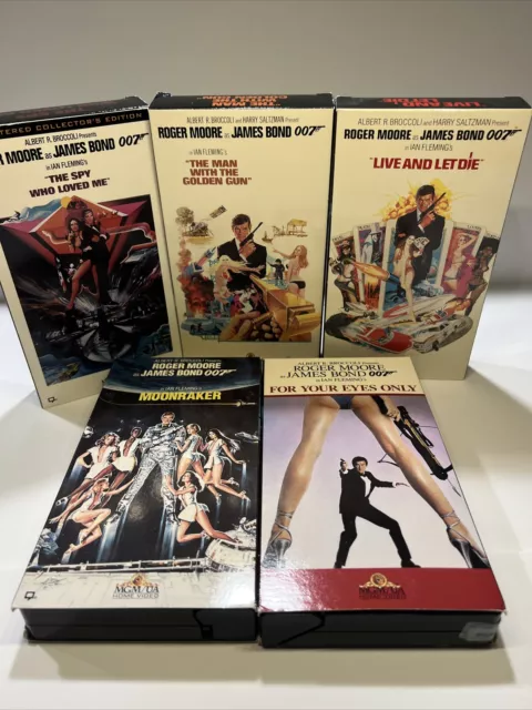 JAMES BOND 007 VHS Lot Of 8 Tapes. Roger Moore & Sean Connery. $39.99 ...