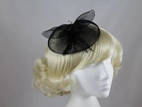 Aurora Collection Net and Feathers Fascinator