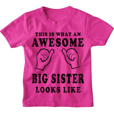 Fantastico sorella maggiore | Kids T-shirt 1-13 anni | Ragazze Divertente Natale Regalo Di Compleanno