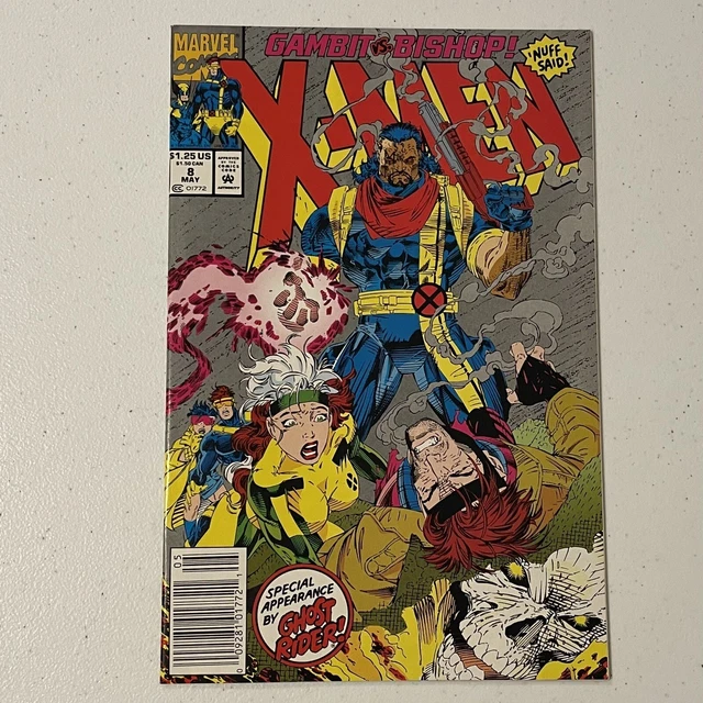X-Men #8 1992  Marvel Gambit Vs Bishop Jim Lee High Grade Newsstand VTG B&B