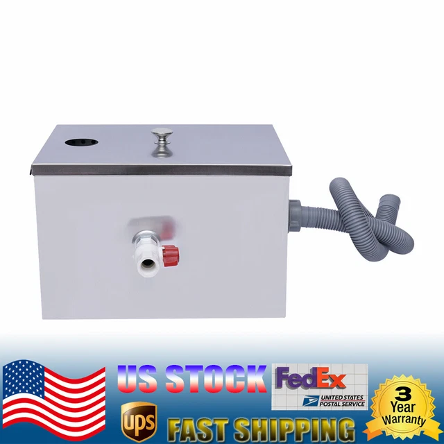 Commercial 35*25*23cm Grease Trap Stainless Steel Interceptor for Wastewater