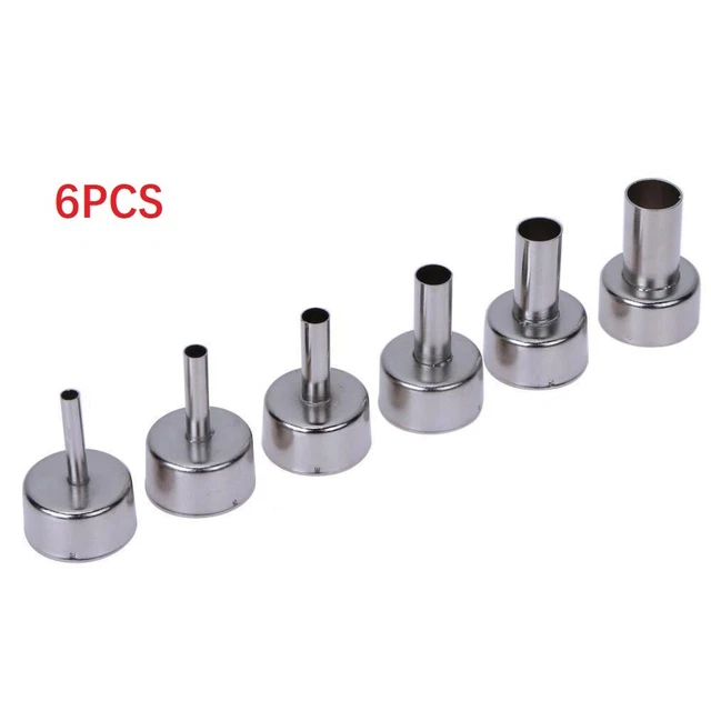 6 piezas boquillas de 22 mm de rendimiento confiable para estación de soldadura de soldadura 858D + 8586