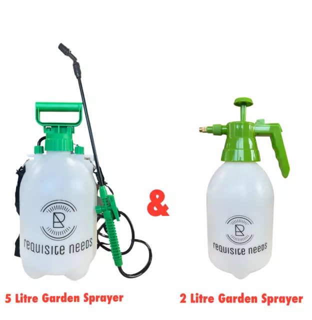 2L / 5L Garden Pressure Sprayer – Portable Hand Pump Chemical Weed Spray Bottle