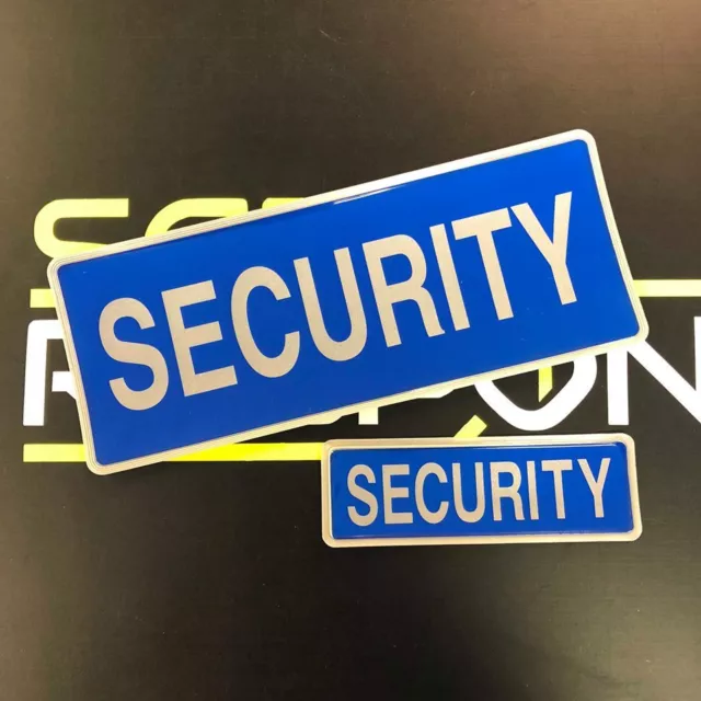 Encapsulated SECURITY Reflective Badge SET 250mm - BLUE