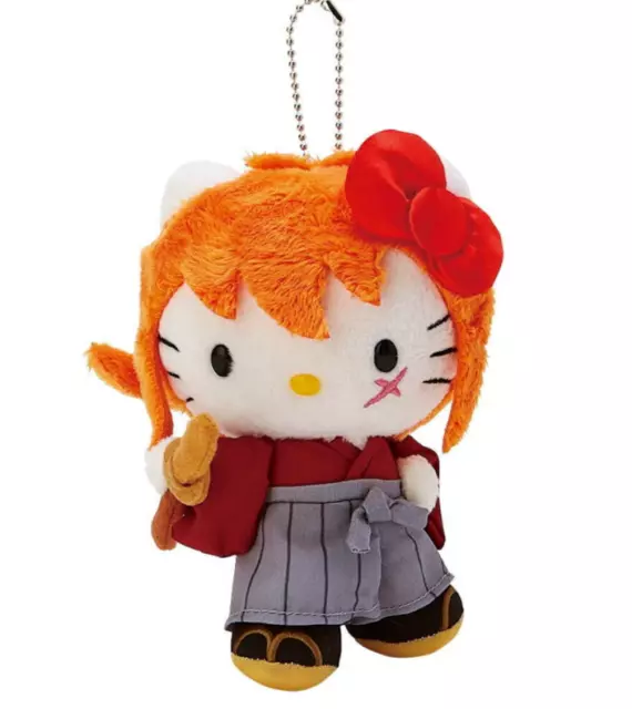 Rurouni Kenshin x Sanrio Hello Kitty Collabo Himura Kenshin Mascot Holder 6"