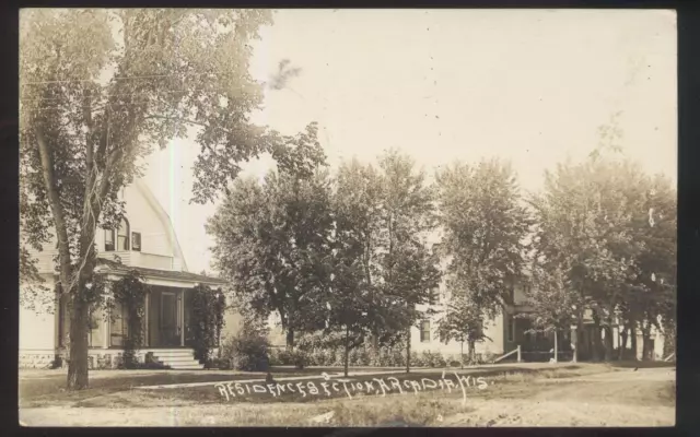 REAL PHOTO Postcard ARCADIA Wisconsin/WI  Large 2 Story Family House/Home 1907