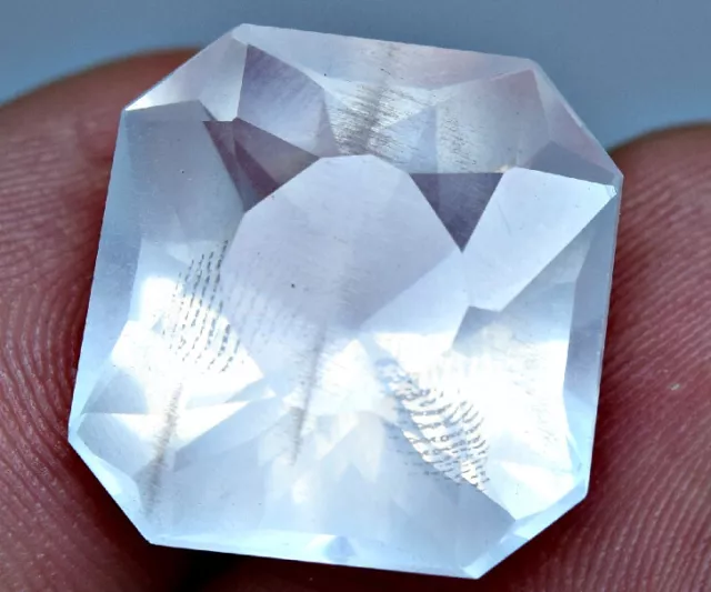 15 Carat Extremely Rare Milky Quartz Cut Gemstone From Pakistan