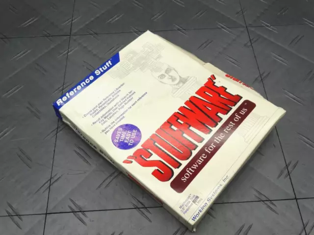 "Stuffware" Software for Macintosh 3.5in 800k Disk Retro 1988 Damaged Box Rare