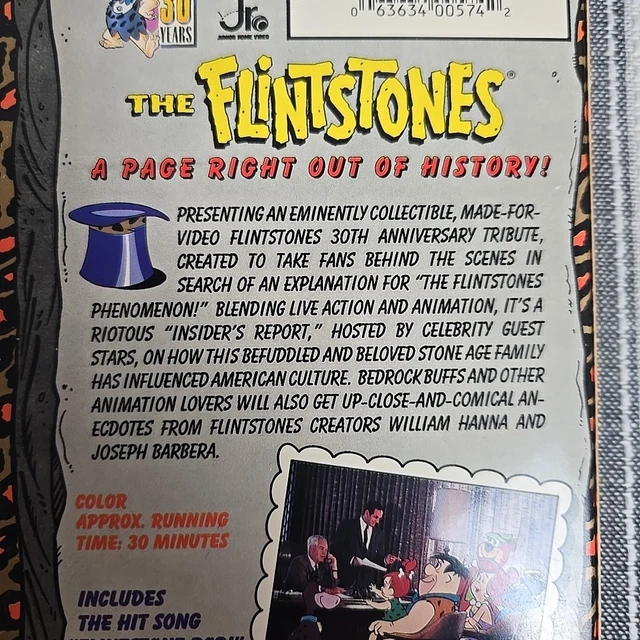 THE FLINTSTONES A Page Right Out Of History! VHS HannaBarbera $29.97 ...