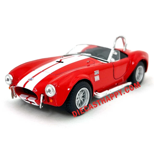 Miniature Greenlight 1/64 Shelby Cobra 427 1965 Noire & Rouge Avec Pilote - Réf 97040-A