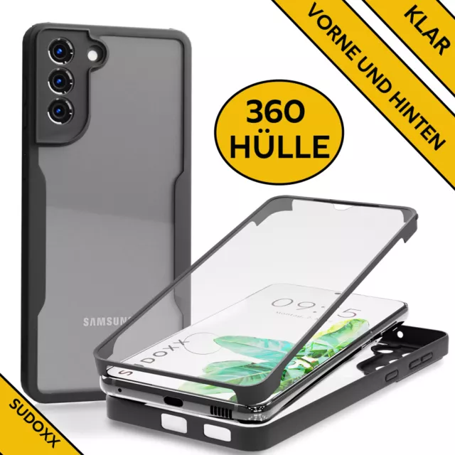 Hülle 360 Klar Für Samsung S24 S23 S22 Ultra plus A15 A25 A55 Rundum Full Cover