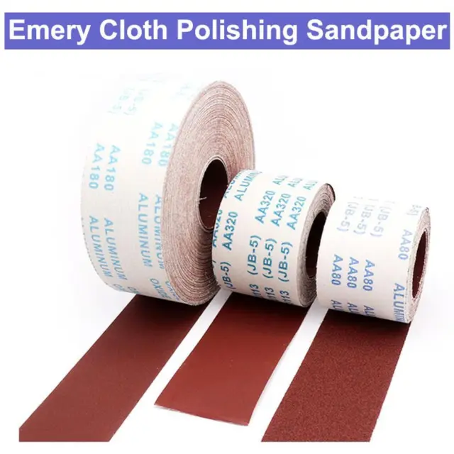 60-1000Grit Emery Burnish Tools Cloth Roll Abrasive Sand Paper Sanding Sheets