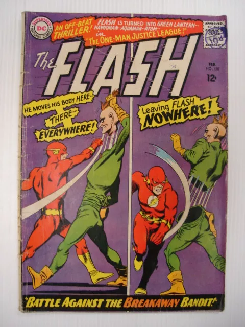 Flash #158 Vg- (3.5) Dc Comic Breakaway Bandit