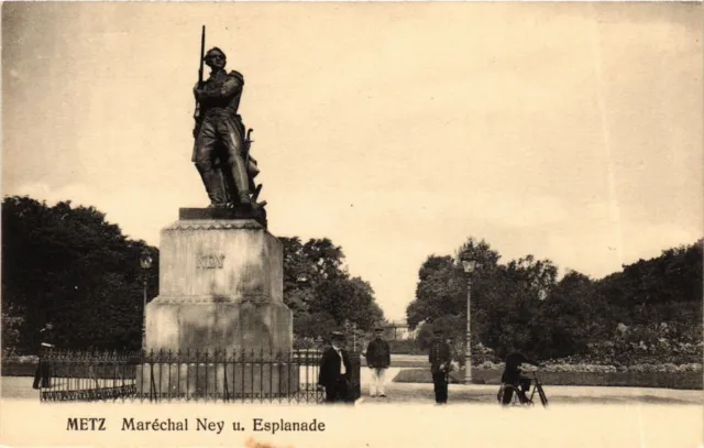 CPA METZ Marshal Ney Statue and Esplanade (984458)