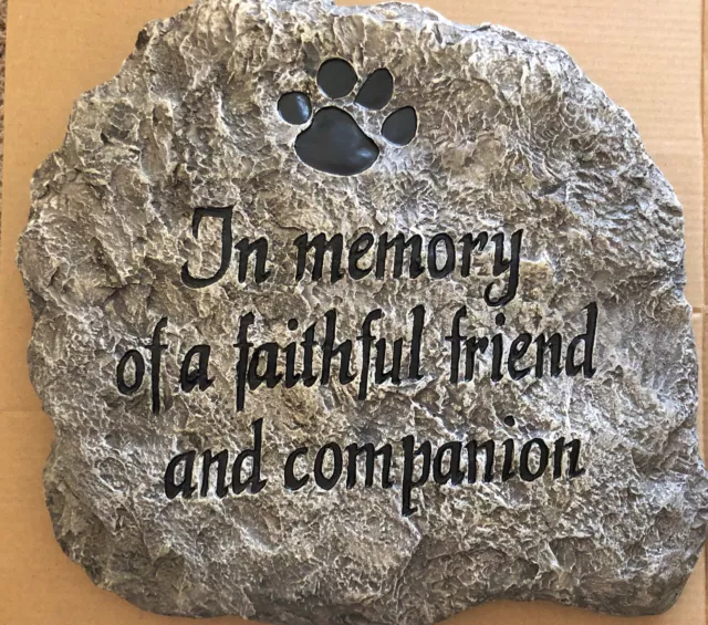 Dog/Pet Memorial Stone, “in Memory Of A Faithful Friend And Companion”