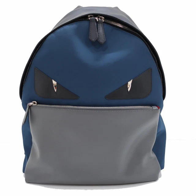 Fendi Rucksack Backpack Monster Black Blue Gray 7Vz012