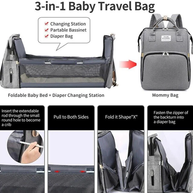 Baby Diaper Bag Backpack Travel Mom Mummy Maternity Changing Pad Waterproof NEW 2