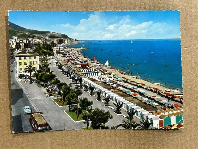 Postcard Varazze Italy Riviera del Fiori Beach Vintage PC