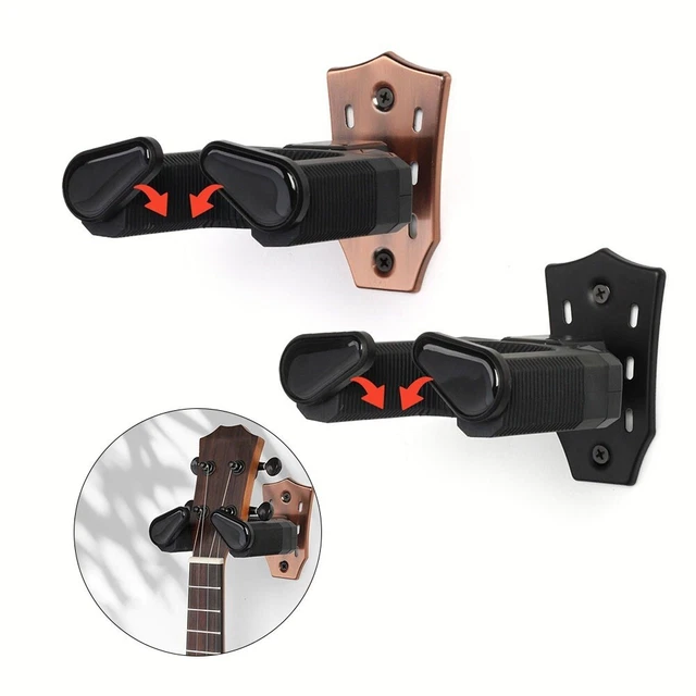 Support Mural Pour Guitare Ortega - En Bois, Marron Foncé, Avec Mousse De Protection