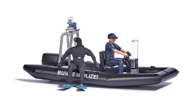 Busch See con barco de policía H0 5485