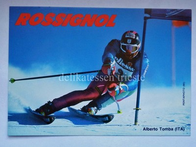 MICHAEL MAIR sci ski ROSSIGNOL BRIKO vecchia cartolina 
