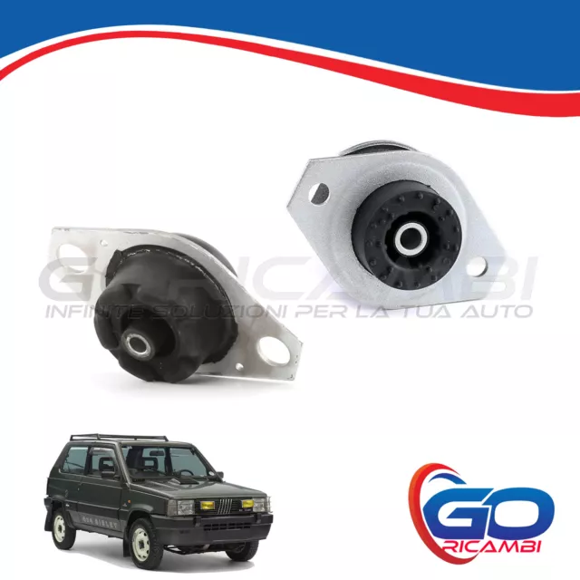 Kit 2 Supporti Sostegni Anteriore Posteriore Motore E Cambio Fiat Panda 141 4X4