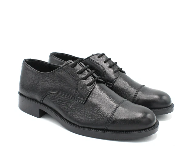 Antony Sander scarpe da uomo classiche in vera pelle cervo nere eleganti derby